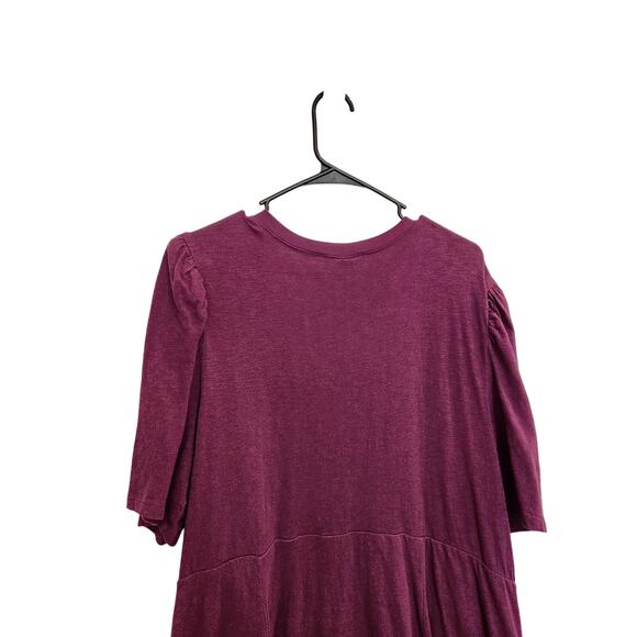 Torrid Above Knee Length A-Line Pockets Puff Sleeve Skater Dress Maroon Size 3X - Picture 7 of 9